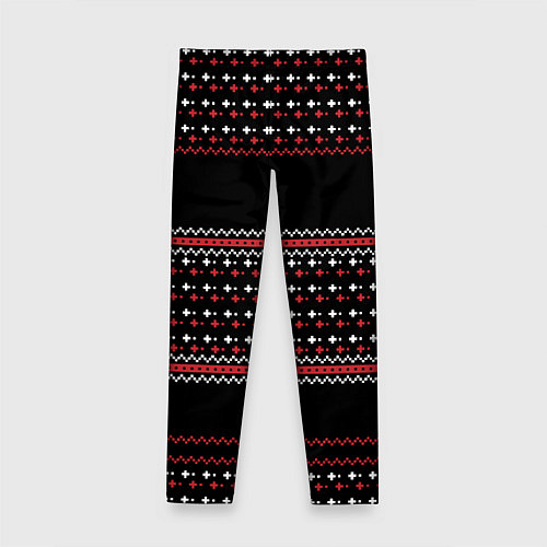 Детские легинсы НОВОГОДНИЙ ПАТТЕРН SWEATER / 3D-принт – фото 2