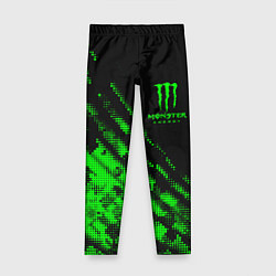 Леггинсы для девочки Monster Energy Текстура, цвет: 3D-принт
