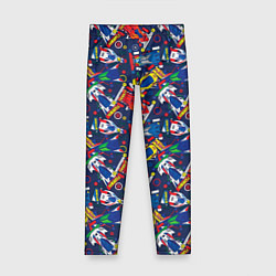 Леггинсы для девочки Formula-1, цвет: 3D-принт