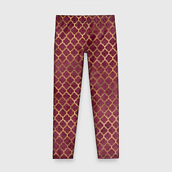 Детские легинсы Gold & Red pattern