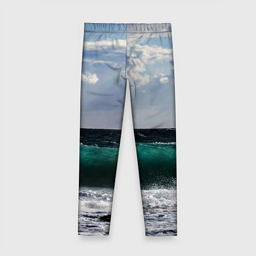 Детские легинсы Морской прибой / 3D-принт – фото 2