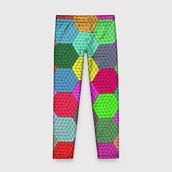Леггинсы для девочки Геометрический узор Pattern, цвет: 3D-принт