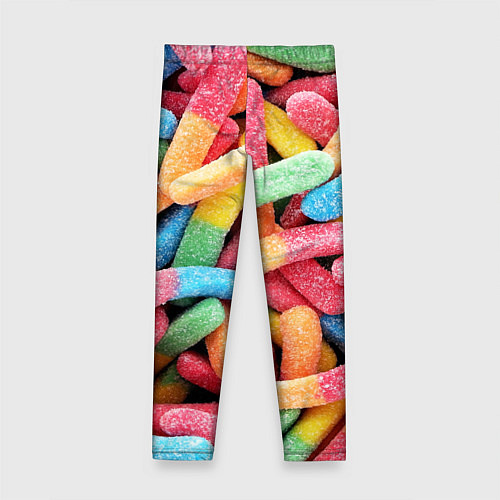 Детские легинсы Мармеладные червячки / 3D-принт – фото 2
