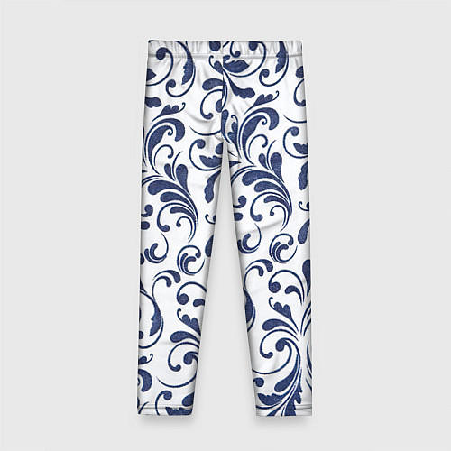 Детские легинсы Гжелевый рисунок / 3D-принт – фото 2