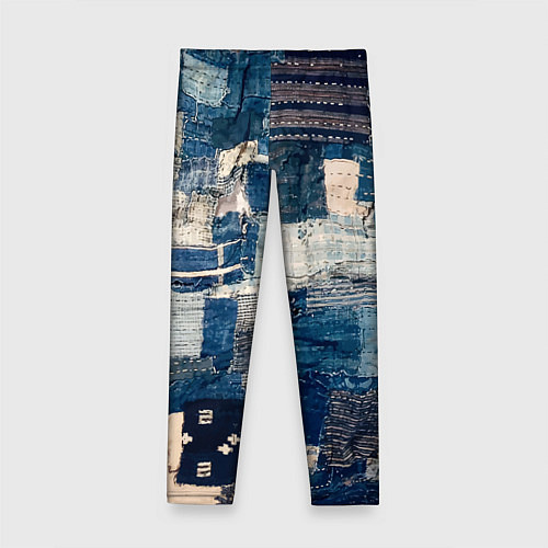 Детские легинсы Patchwork Jeans Осень Зима 2023 / 3D-принт – фото 2