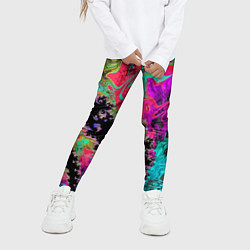 Леггинсы для девочки Сюрреалистическая фрактальная композиция Мода Surr, цвет: 3D-принт — фото 2