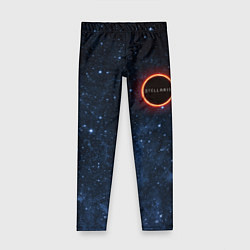 Леггинсы для девочки Stellaris Black Hole Logo, цвет: 3D-принт
