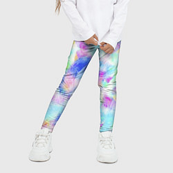 Леггинсы для девочки Градиент Листья Пальм, цвет: 3D-принт — фото 2