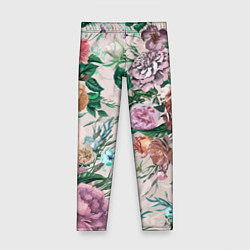 Леггинсы для девочки Color floral pattern Expressionism Summer, цвет: 3D-принт