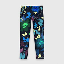 Детские легинсы Color summer night Floral pattern