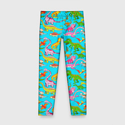 Леггинсы для девочки FUNNY DINOSAURS, цвет: 3D-принт