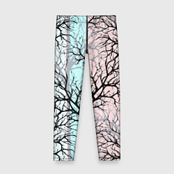Леггинсы для девочки Абстрактный узор tree branches, цвет: 3D-принт