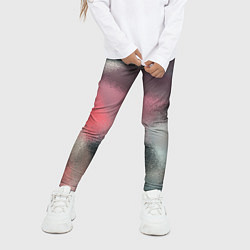 Леггинсы для девочки Современный разноцветный абстрактный узор, цвет: 3D-принт — фото 2