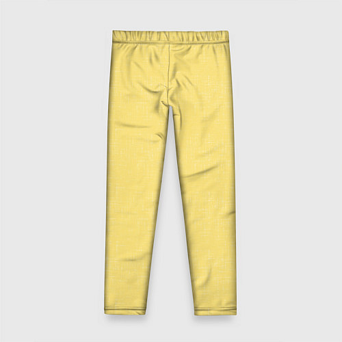 Детские легинсы Текстурированный лимонно-желтый однотонный / 3D-принт – фото 2