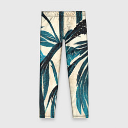 Леггинсы для девочки Винтажные пальмы, цвет: 3D-принт
