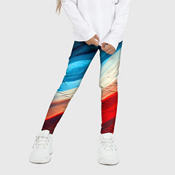 Леггинсы для девочки Неоновые яркие волны, цвет: 3D-принт — фото 2