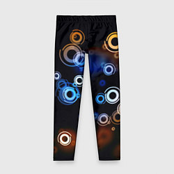 Детские легинсы Круги на черном фоне
