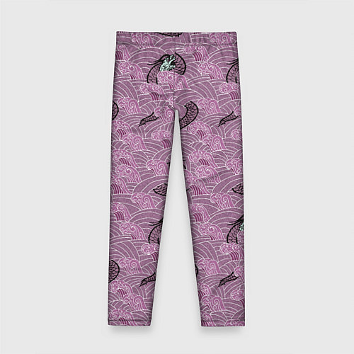 Детские легинсы Драконьи волны / 3D-принт – фото 2
