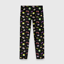 Детские легинсы 90s pattern on black