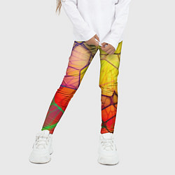 Леггинсы для девочки Абстрактные цветные фигуры, цвет: 3D-принт — фото 2