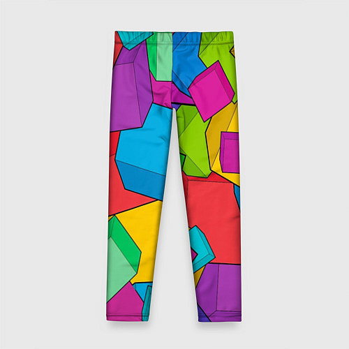 Детские легинсы Фон из разноцветных кубиков / 3D-принт – фото 2