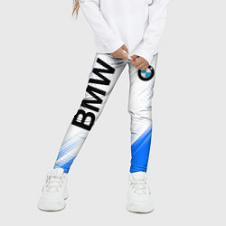 Леггинсы для девочки Bmw синяя текстура, цвет: 3D-принт — фото 2
