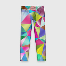 Леггинсы для девочки Радужные трехмерные треугольники, цвет: 3D-принт