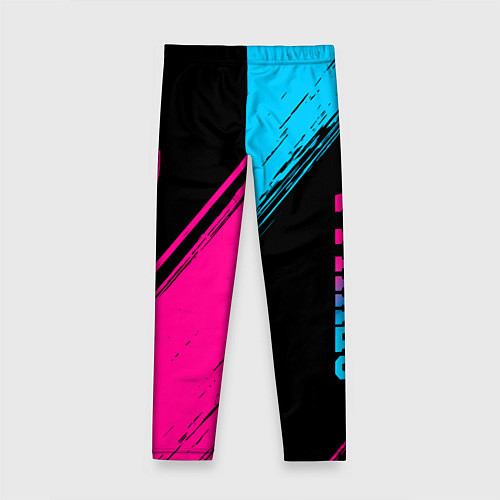 Детские легинсы Sevilla - neon gradient: надпись, символ / 3D-принт – фото 2