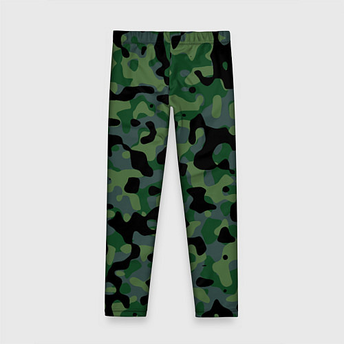 Детские легинсы Камуфляж WW2 Tropics Verdant / 3D-принт – фото 2