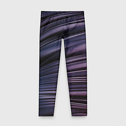 Леггинсы для девочки Волнообразные фиолетовые паттерны, цвет: 3D-принт