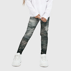 Леггинсы для девочки Абстрактная закрученная тьма и туман, цвет: 3D-принт — фото 2