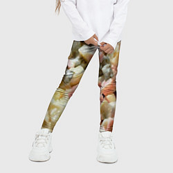 Леггинсы для девочки Салат оливье, цвет: 3D-принт — фото 2