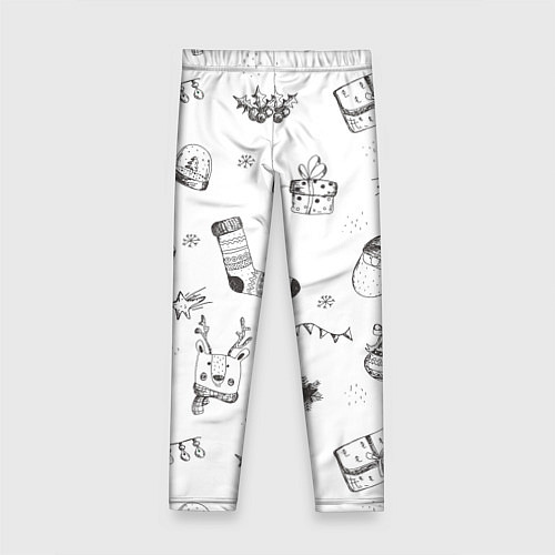 Детские легинсы Новогодний настрой / 3D-принт – фото 2