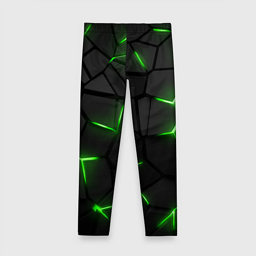 Детские легинсы Razer green neon / 3D-принт – фото 2