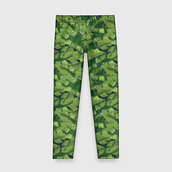 Леггинсы для девочки Милитари перо двухцветное, цвет: 3D-принт