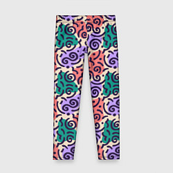 Детские легинсы Полосы и фигуры гранж