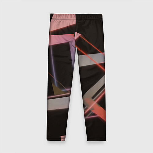 Детские легинсы Абстрактные розовые стеклянные блоки / 3D-принт – фото 2