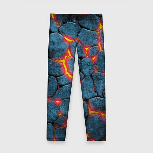 Детские легинсы Камни в лаве / 3D-принт – фото 2