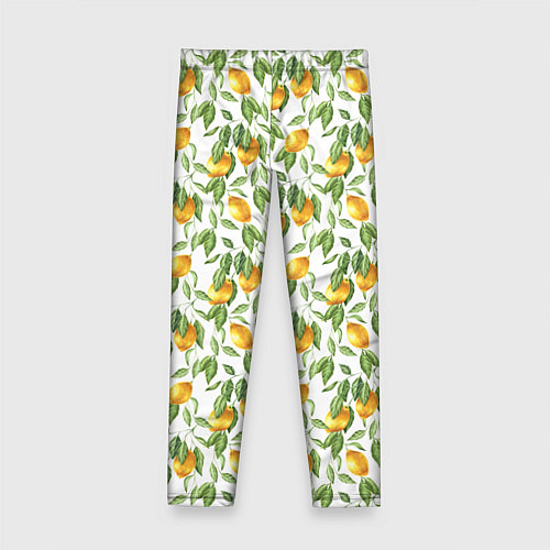 Детские легинсы Лимоны на ветках - паттерн / 3D-принт – фото 2