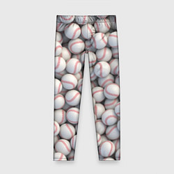 Леггинсы для девочки Бейсбольные мячи, цвет: 3D-принт