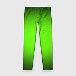 Леггинсы для девочки Кислотный зеленый с градиентом, цвет: 3D-принт