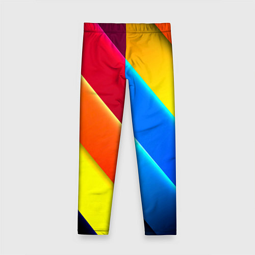 Детские легинсы Радужные полосы текстура / 3D-принт – фото 2