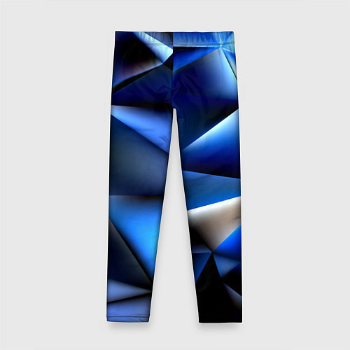 Детские легинсы Polygon blue abstract / 3D-принт – фото 2