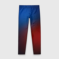 Леггинсы для девочки Красно синий градиент, цвет: 3D-принт