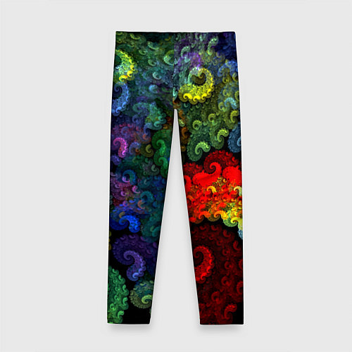 Детские легинсы Фрактальный узор оптический / 3D-принт – фото 2