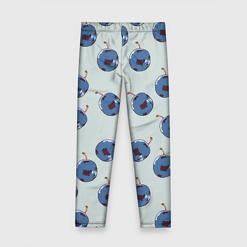 Детские легинсы Слива сизая, пиксель, паттерн / 3D-принт – фото 2