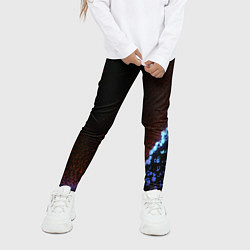 Леггинсы для девочки Неоновый абстрактный свет, цвет: 3D-принт — фото 2