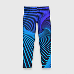 Леггинсы для девочки Неоновая спираль - мода, цвет: 3D-принт