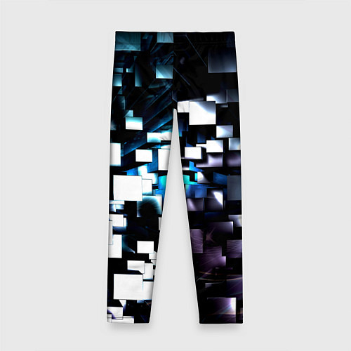 Детские легинсы Неоновые кубы абстракция / 3D-принт – фото 2