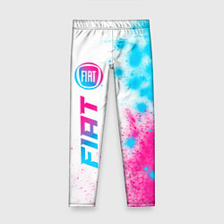 Леггинсы для девочки Fiat neon gradient style: по-вертикали, цвет: 3D-принт